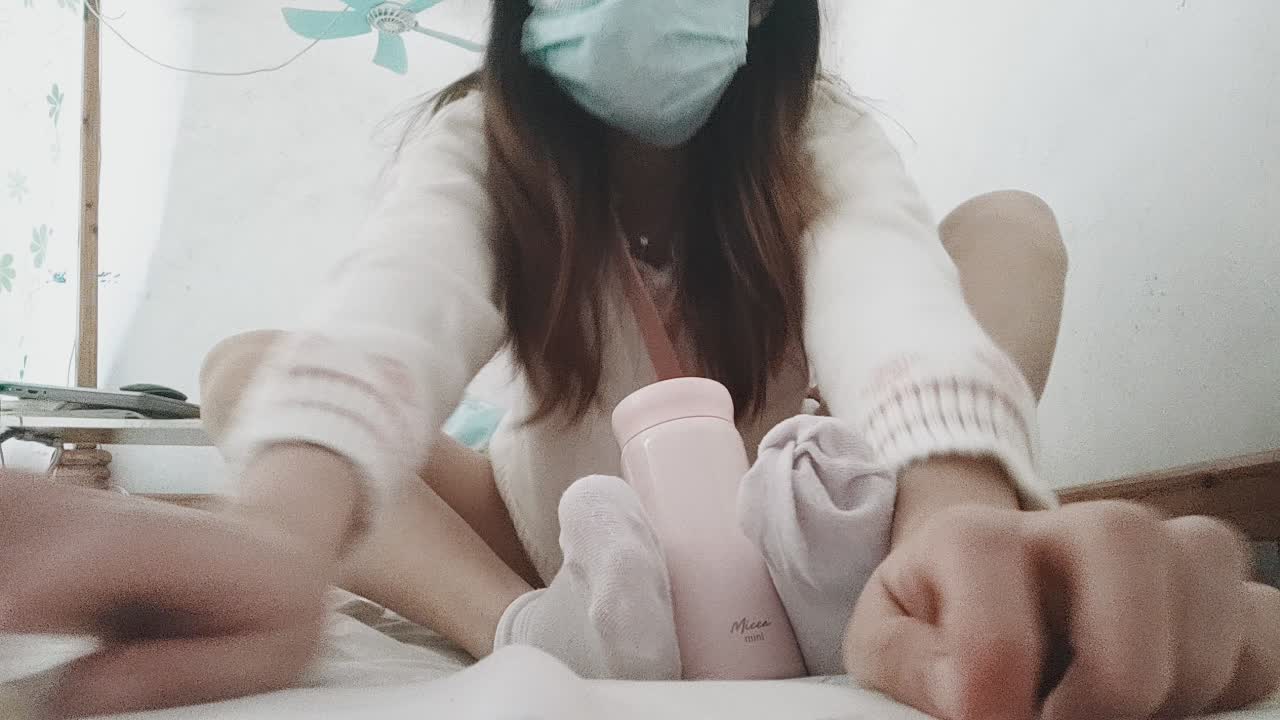 棉袜 裸足 淫语 模拟足交