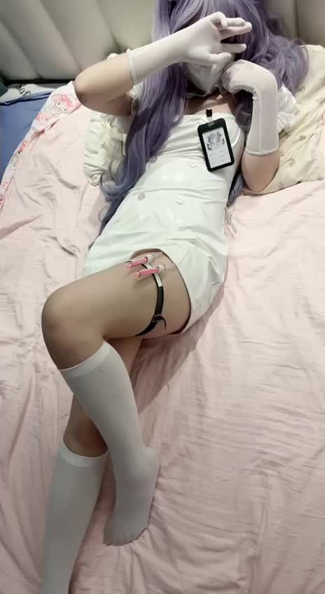 原神 刻晴 魅魔护士 白袜 小腿袜 手套 足交 打飞机 手脚并用 口交 啪啪