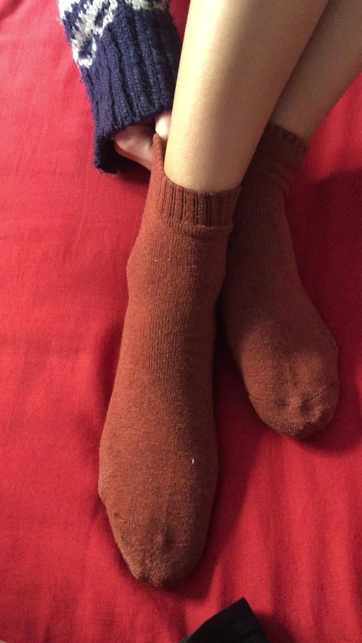 红棉袜 裸足 足交