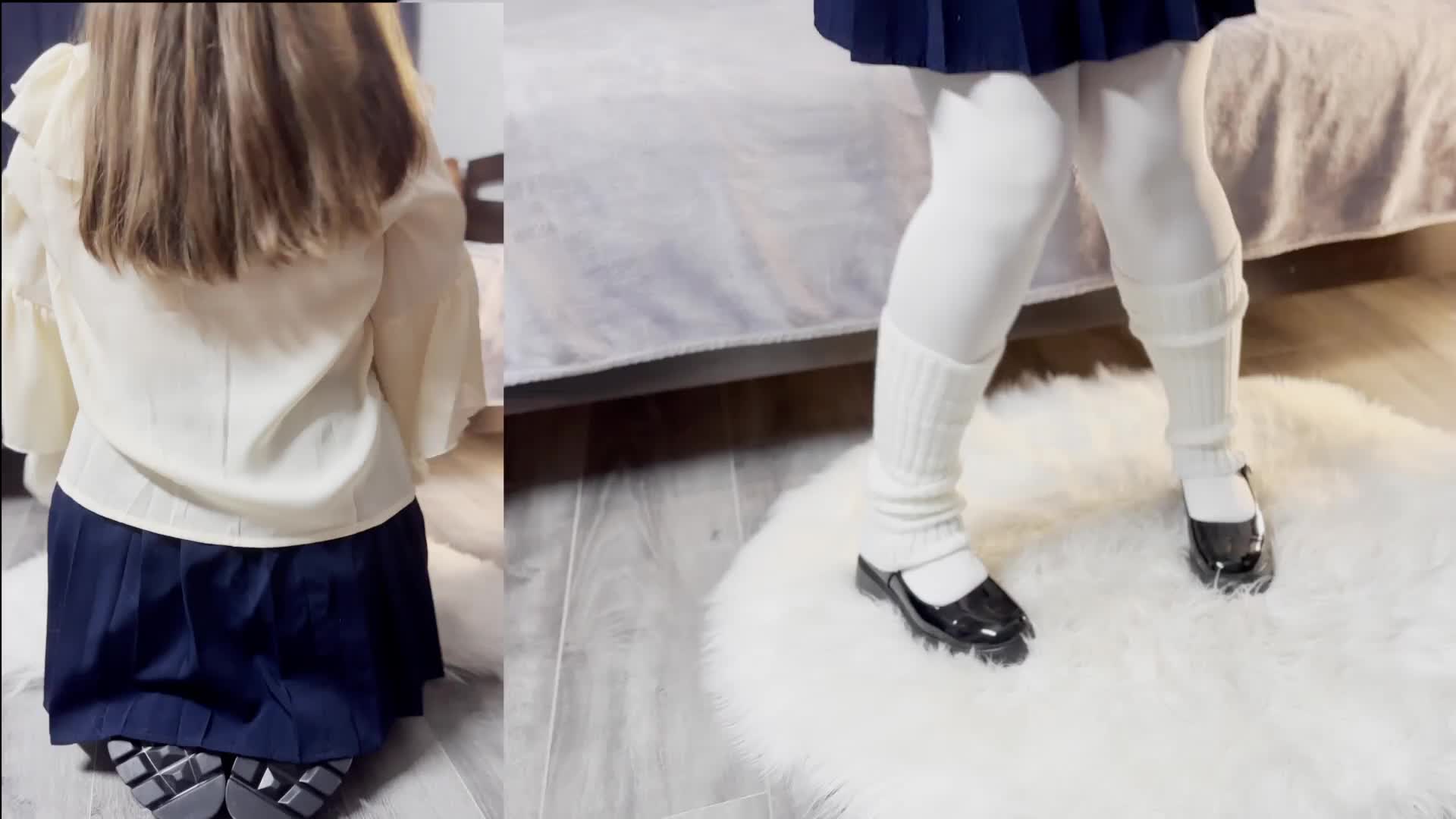 厚白丝 袜套 小皮鞋 打飞机 鞋交 射鞋底