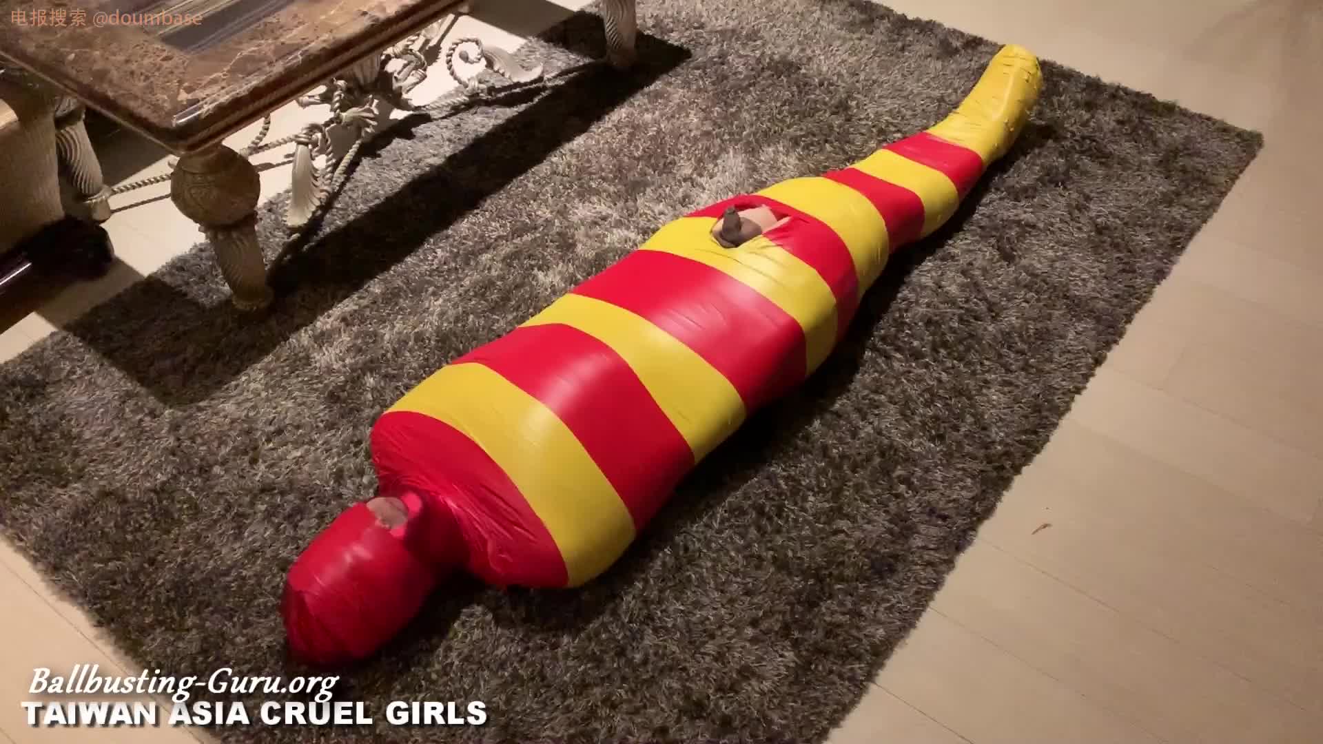 台湾 Asia 捆绑 木乃伊 黑丝 高跟 踩踏 足交