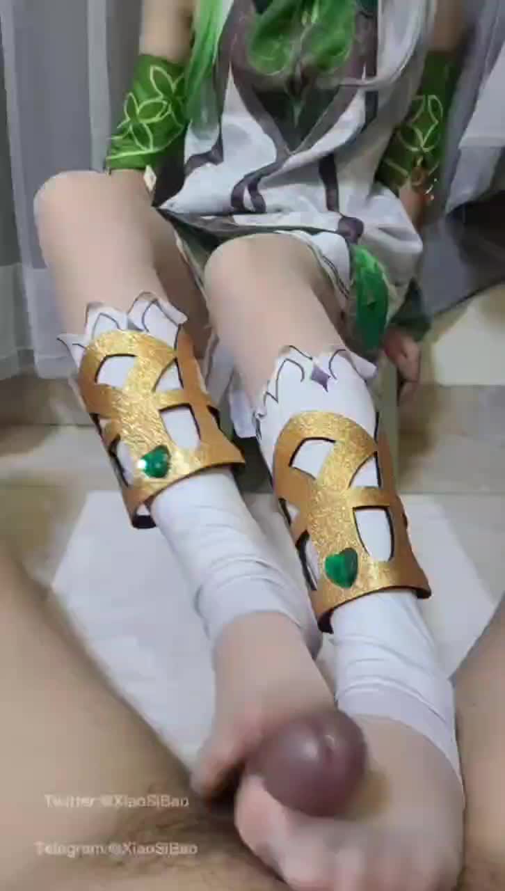 原神 草神 超薄肉丝 裸足 丝袜套鸡 足交